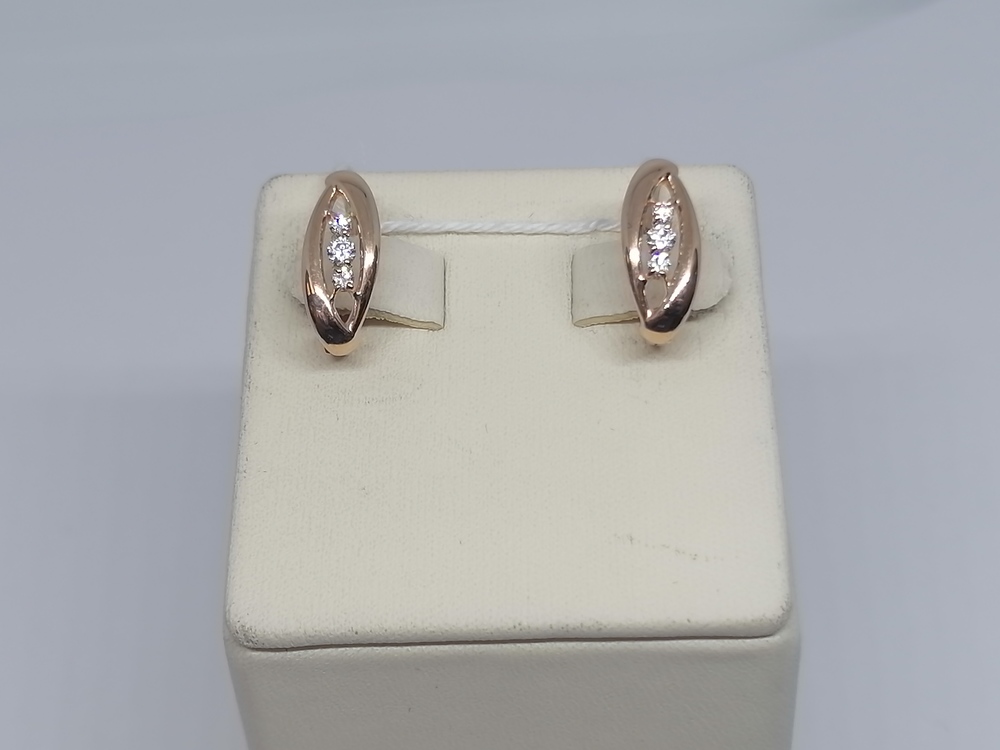 СКМИ585 СЕРЬГИ С КАМНЯМИ (Au 585)