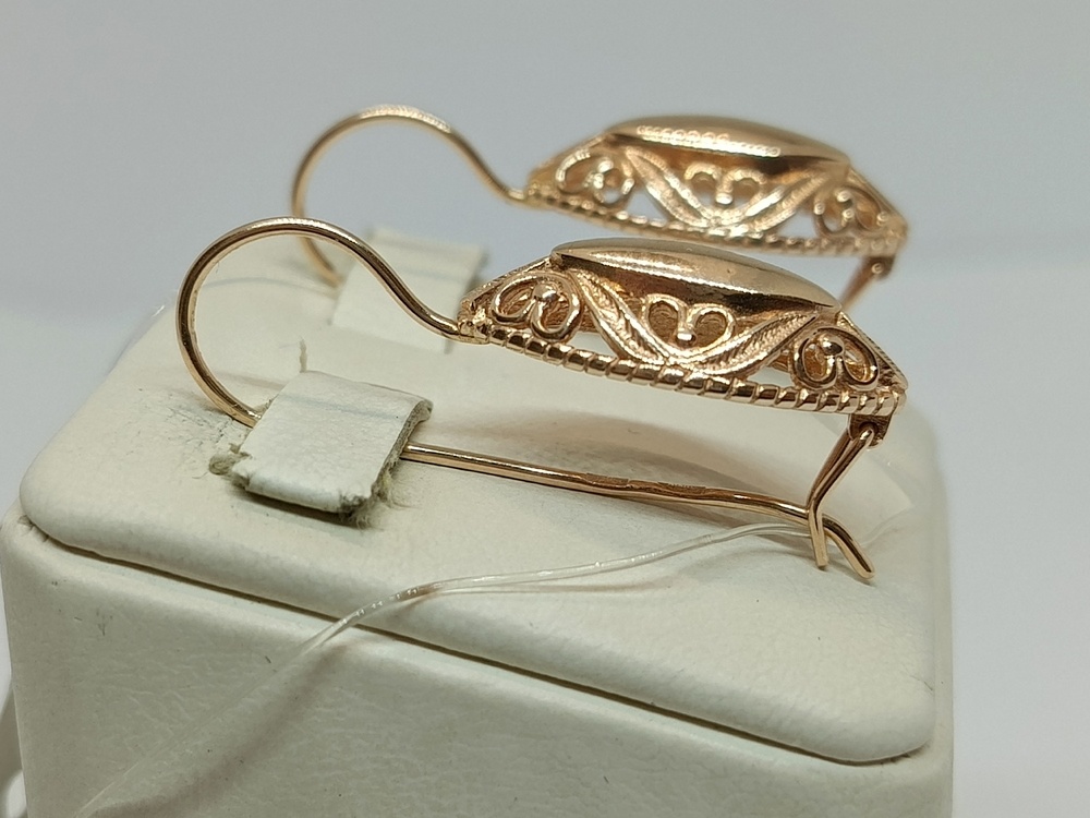 СЕРЬГИ ПЕТЕЛЬКА без камня (Au 585)