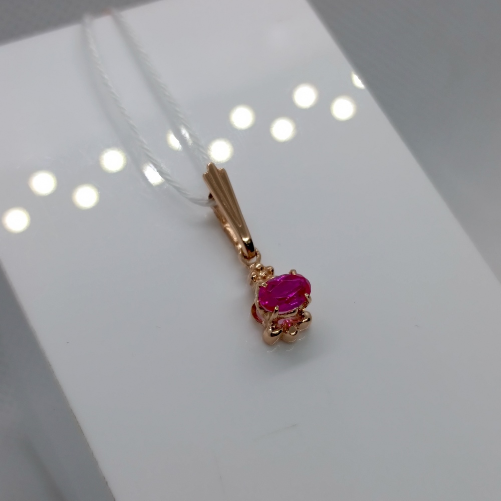 ПОДКМ583 ПОДВЕСКА С КАМНЕМ (Au 583)