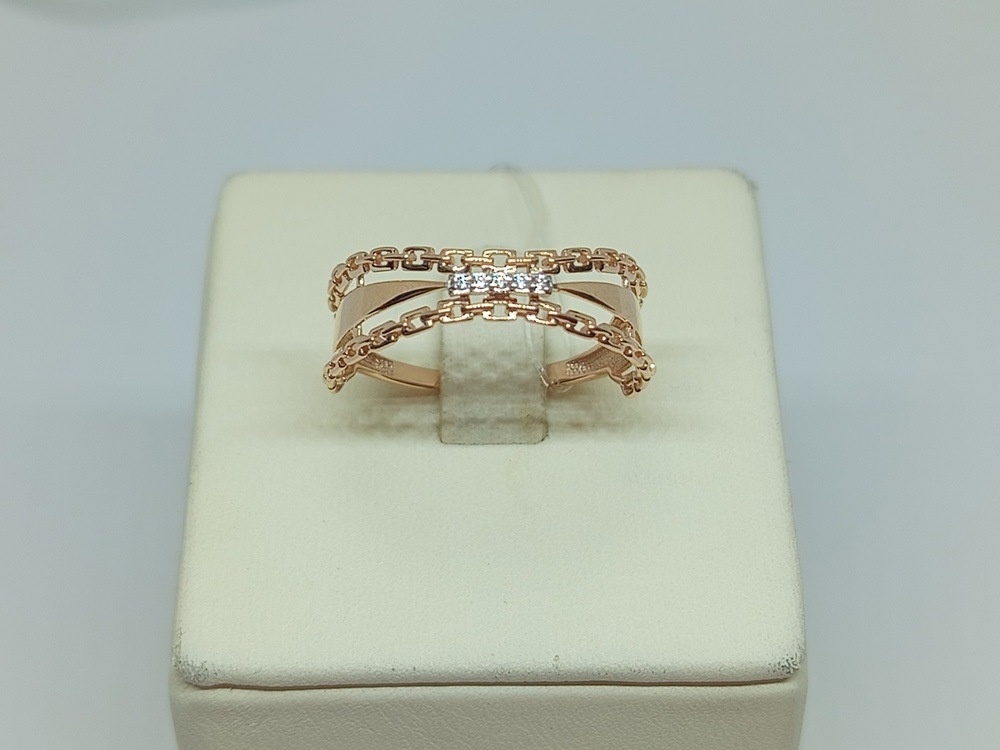 КОЛЬЦО С КАМНЯМИ (Au 585)