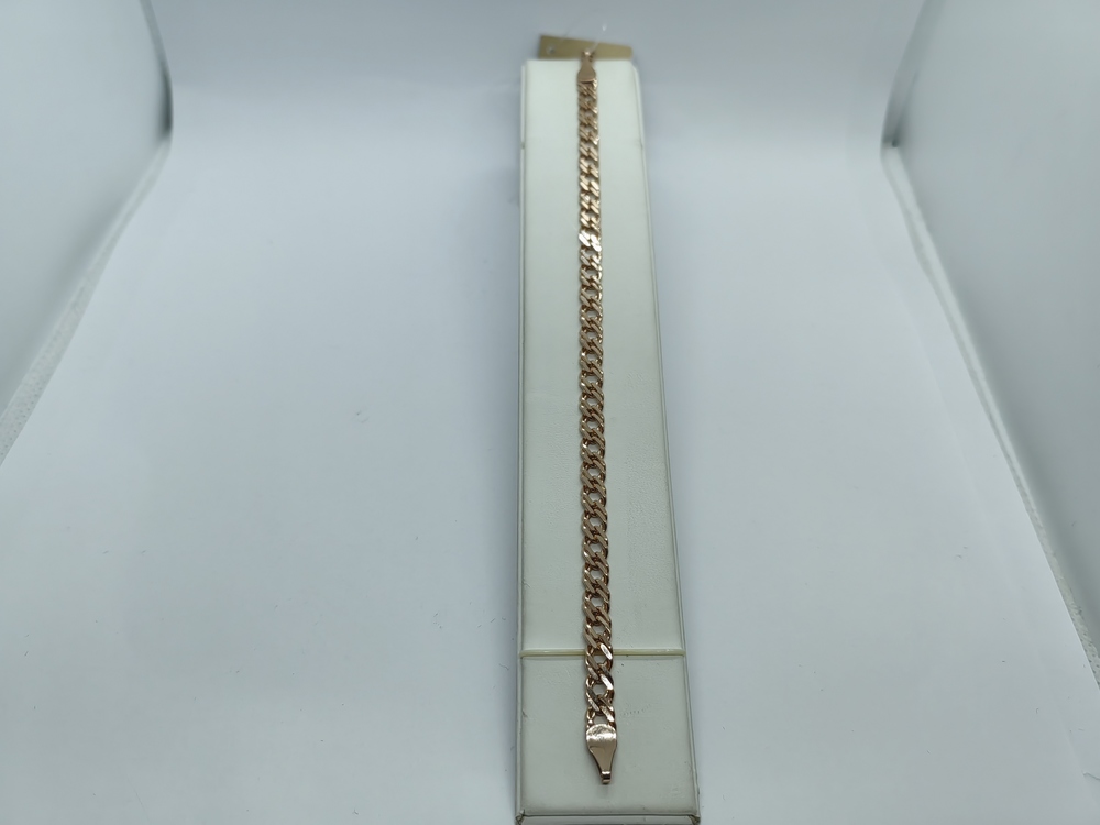 611108023 БРАСЛЕТ ПУСТОТЕЛЫЙ Ромб двойной (Au 585)