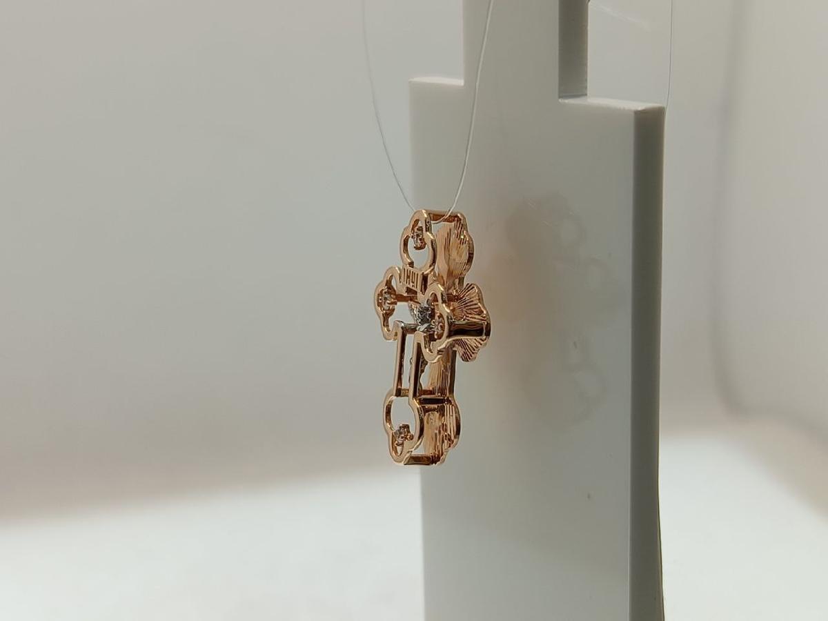 ПОДВЕСКА КРЕСТ с камнями (Au 585)