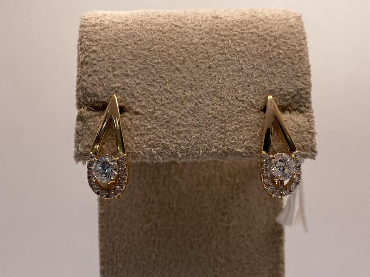 СКМИ585 СЕРЬГИ С КАМНЯМИ (Au 585)