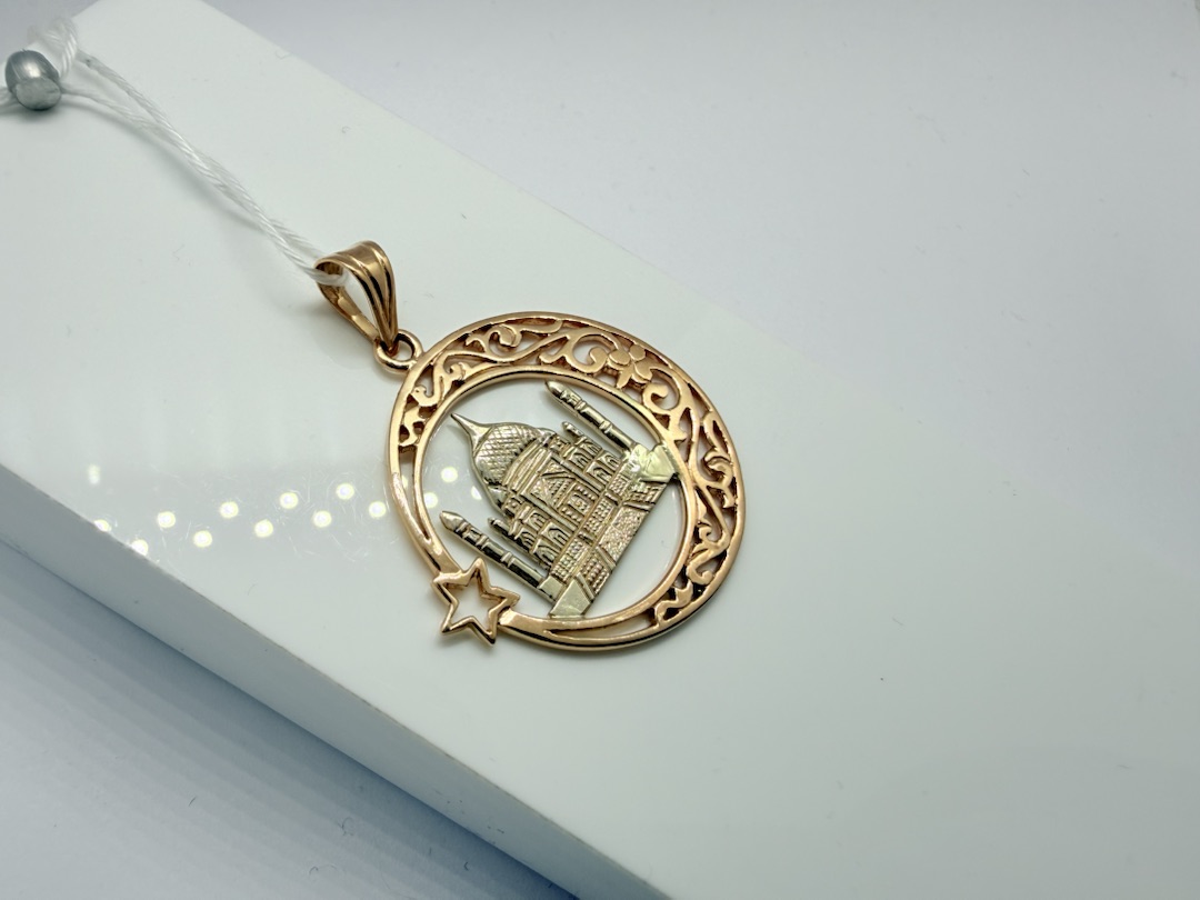 ПОДВЕСКА МЕЧЕТЬ БЕЗ КАМНЯ (Au 585)