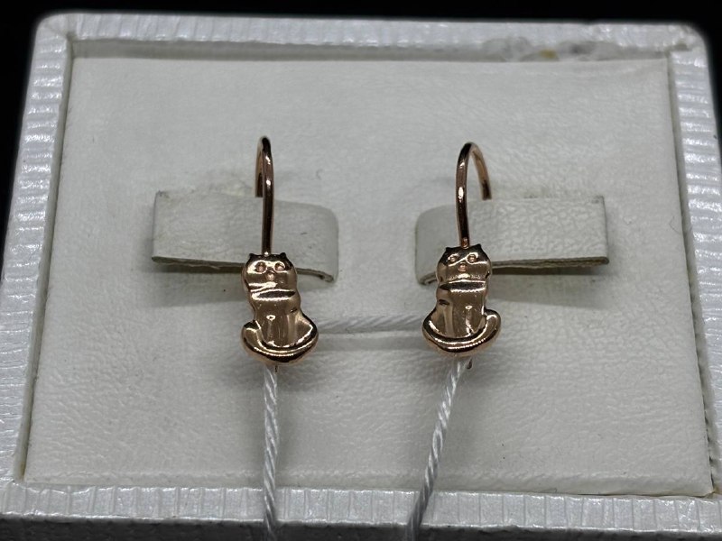 СБКМ585 СЕРЬГИ БЕЗ КАМНЯ (Au 585)