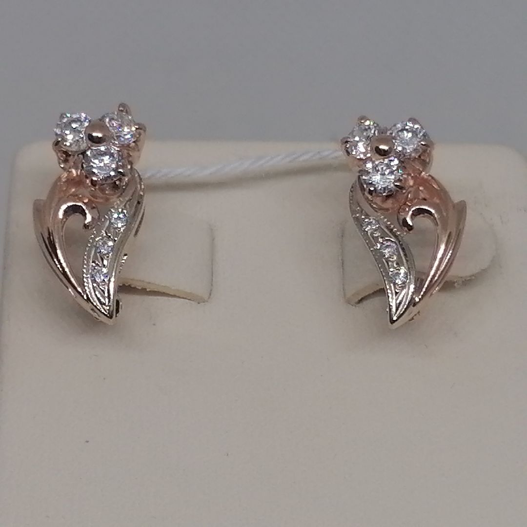 СКМИ585 СЕРЬГИ С КАМНЯМИ (Au 585)