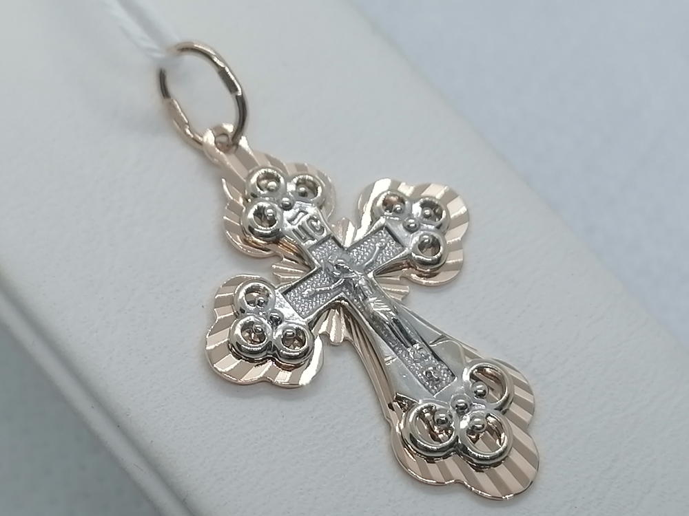 ПОДВЕСКА КРЕСТ БЕЗ КАМНЯ (Au 585)