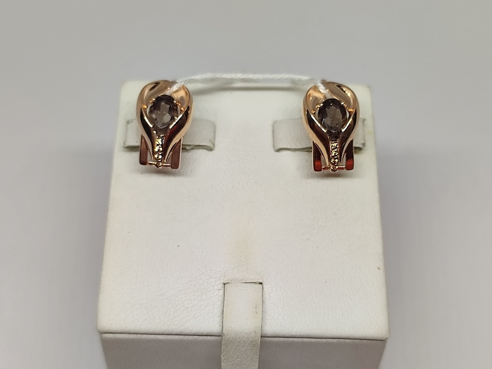 СКМИ585 СЕРЬГИ С КАМНЯМИ (Au 585)