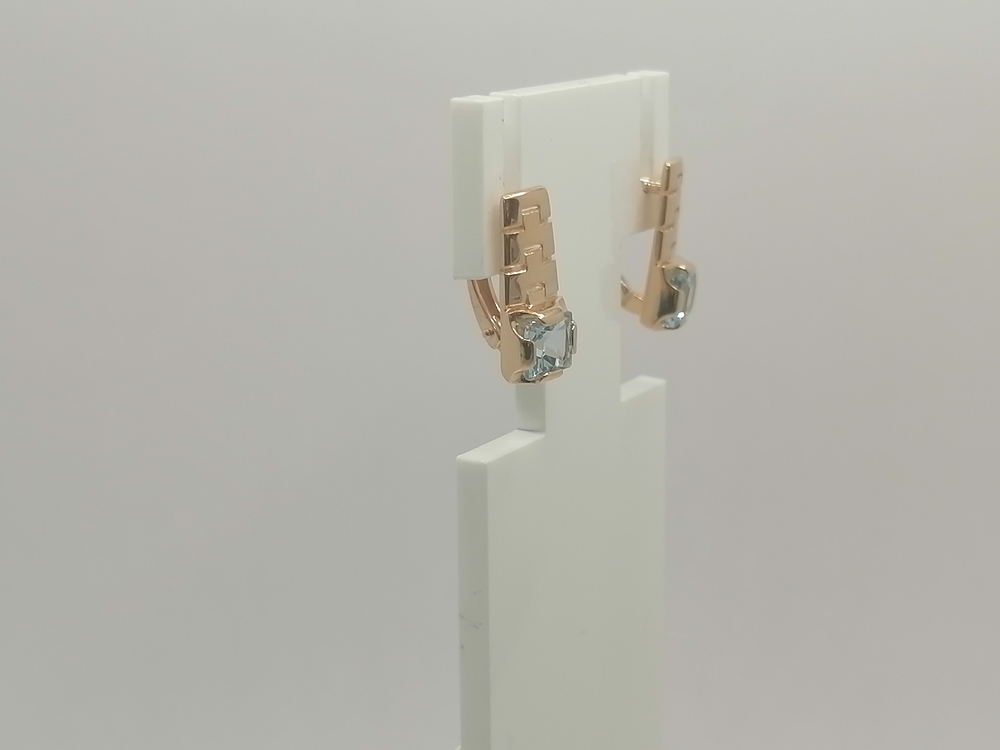 728704 СЕРЬГИ С КАМНЕМ (Au 585)