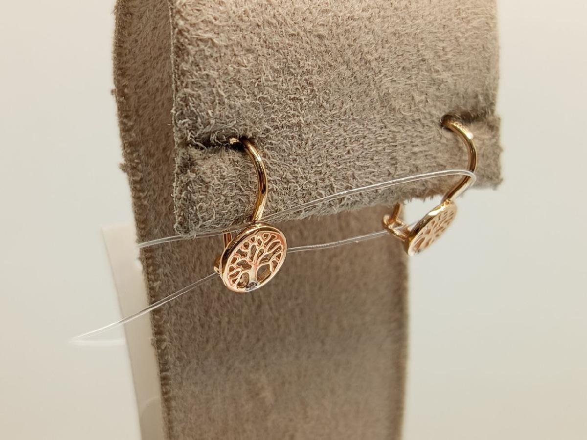 СЕРЬГИ ПЕТЕЛЬКА без камня (Au 585)