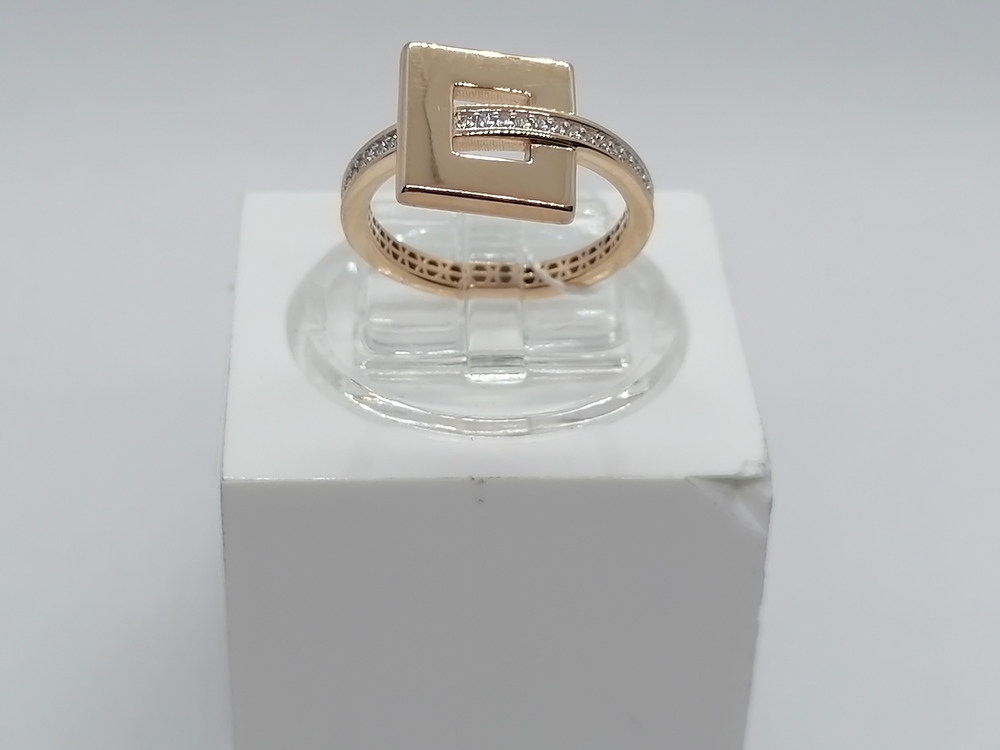 КОЛЬЦО С КАМНЯМИ (Au 585)