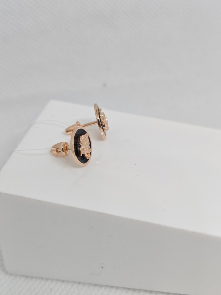 0505232 СЕРЬГИ ПУСЕТЫ эмаль (Au 585)