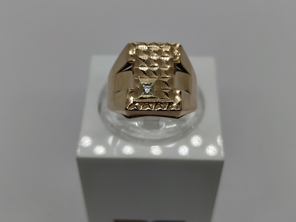 КОЛЬЦО ПЕЧАТКА с камнем (Au 585)