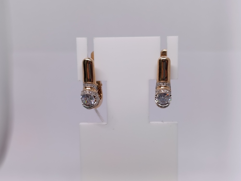 СКМИ585 СЕРЬГИ С КАМНЯМИ (Au 585)