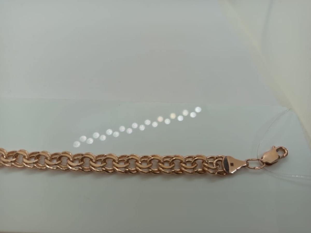 БРАСЛЕТ ПУСТОТЕЛЫЙ Бисмарк (Au 585)