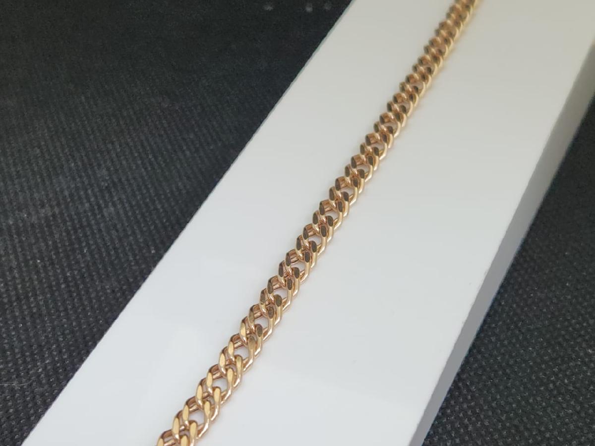 БРАСЛЕТ ПУСТОТЕЛЫЙ Ромб двойной Au 585