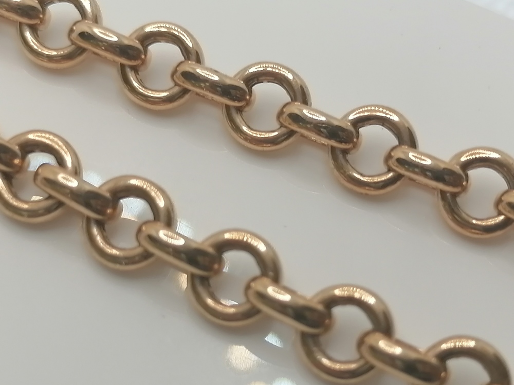 БРАСЛЕТ ПУСТОТЕЛЫЙ Якорное (Au 585)