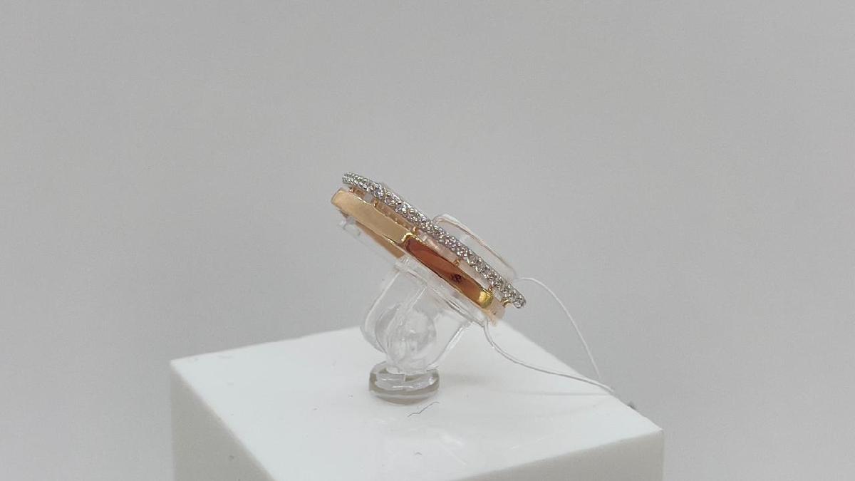 КОЛЬЦО С КАМНЯМИ (Au 585)