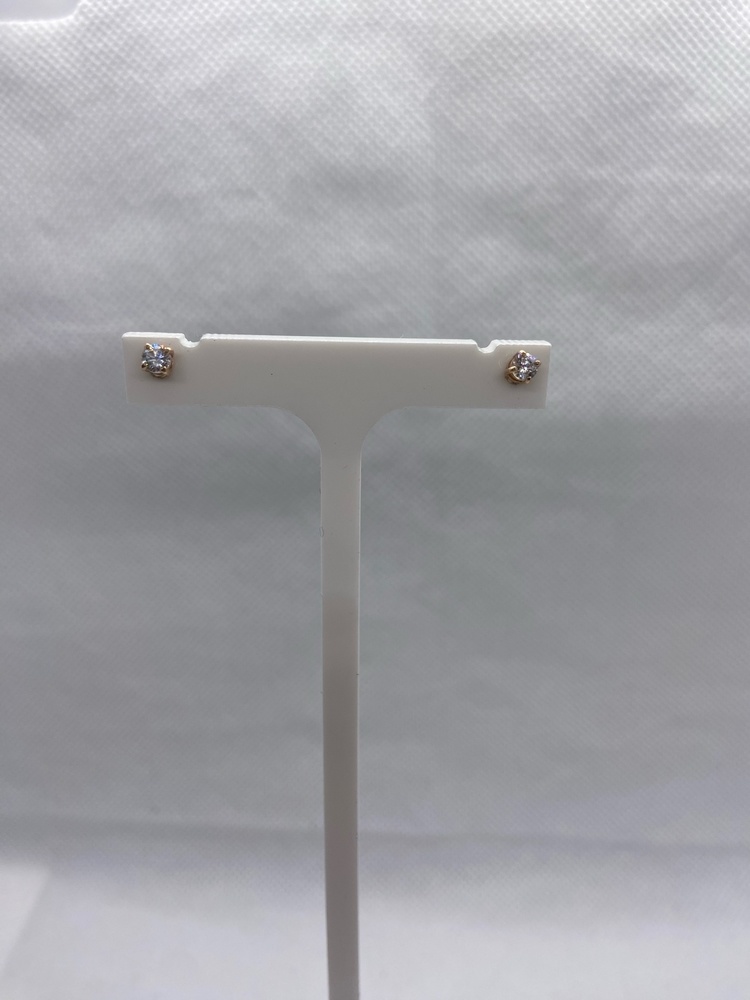 СЕРЬГИ ПУСЕТЫ с камнем (Au 585)