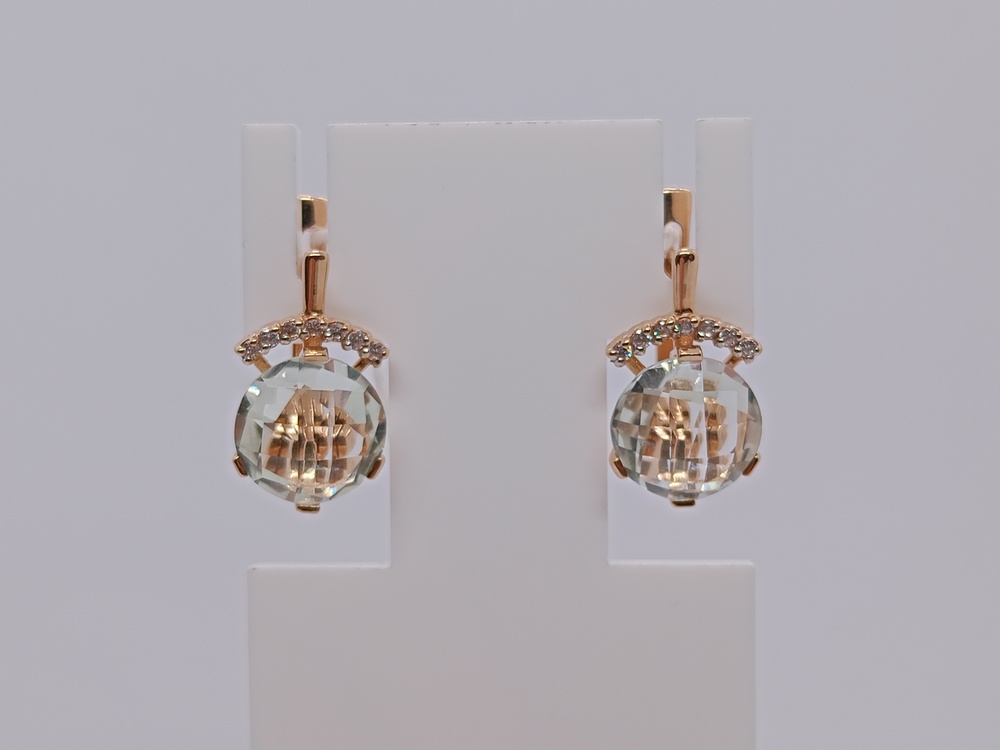 СКМИ585 СЕРЬГИ С КАМНЯМИ (Au 585)