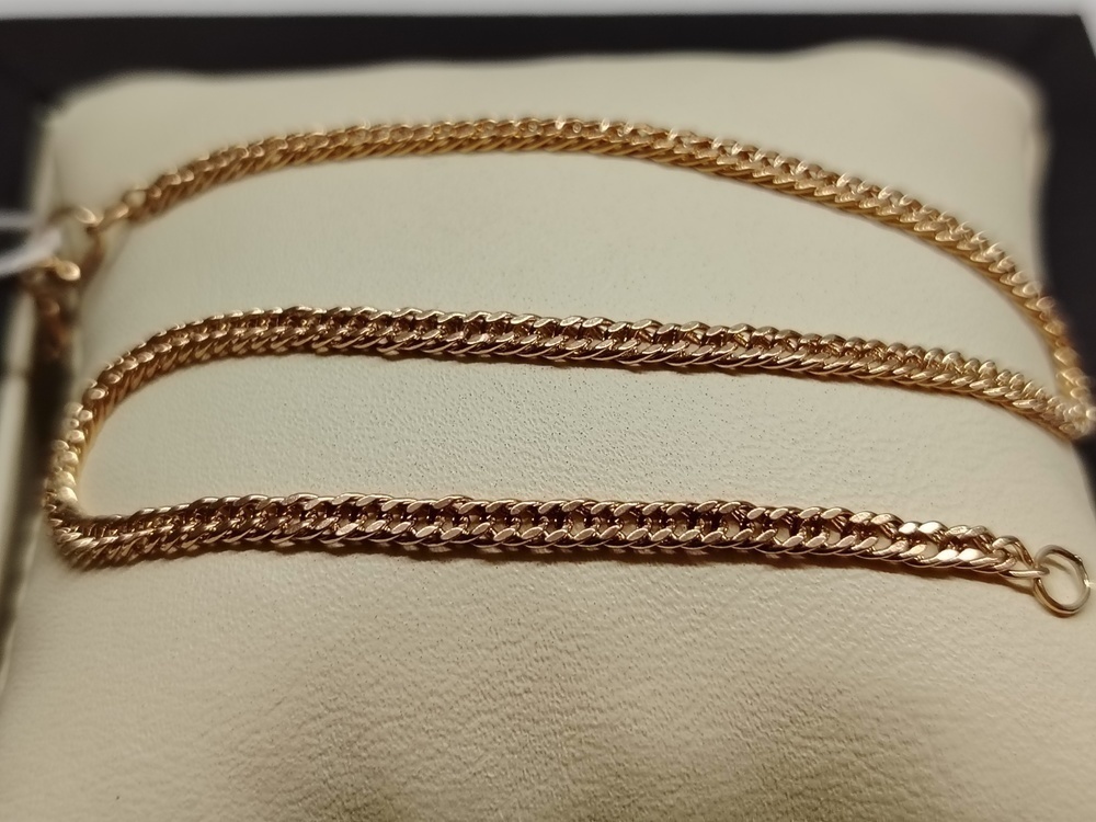 БРАСЛЕТ ПОЛНОВЕСНЫЙ Ромб двойной Au 585