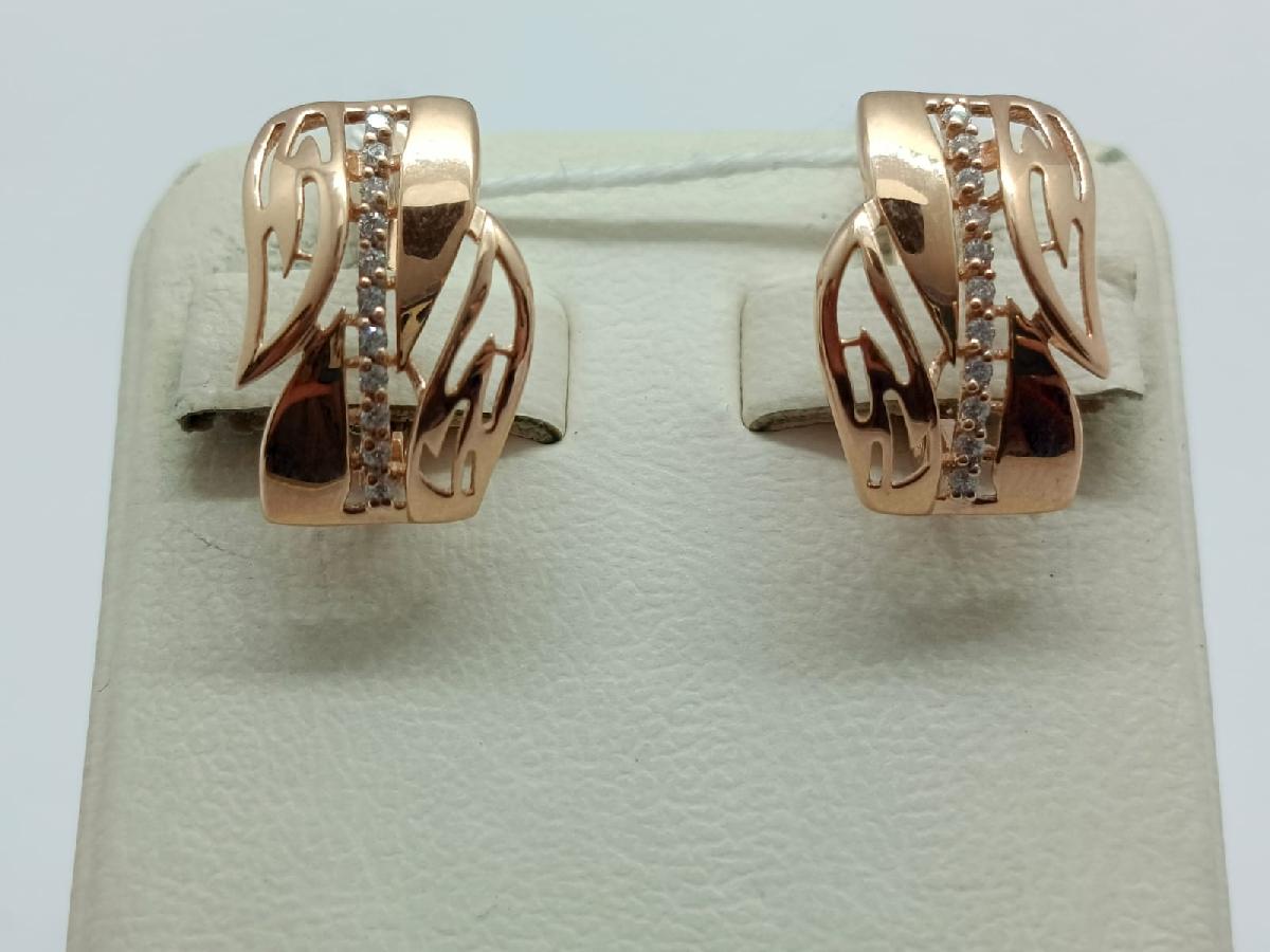 СКМИ585 СЕРЬГИ С КАМНЯМИ (Au 585)