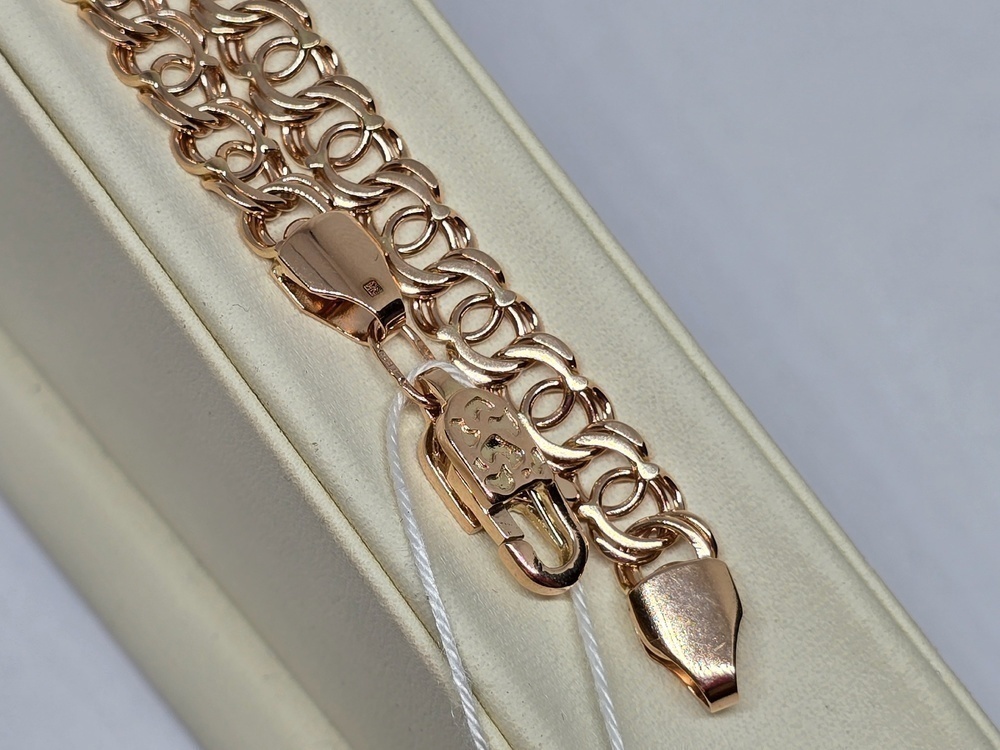 БЛБА585 БРАСЛЕТ ПОЛНОВЕСНЫЙ Бисмарк арбский (Au 585)