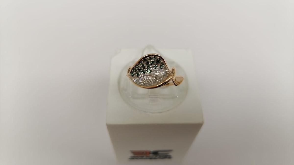 КОЛЬЦО С КАМНЯМИ (Au 585)