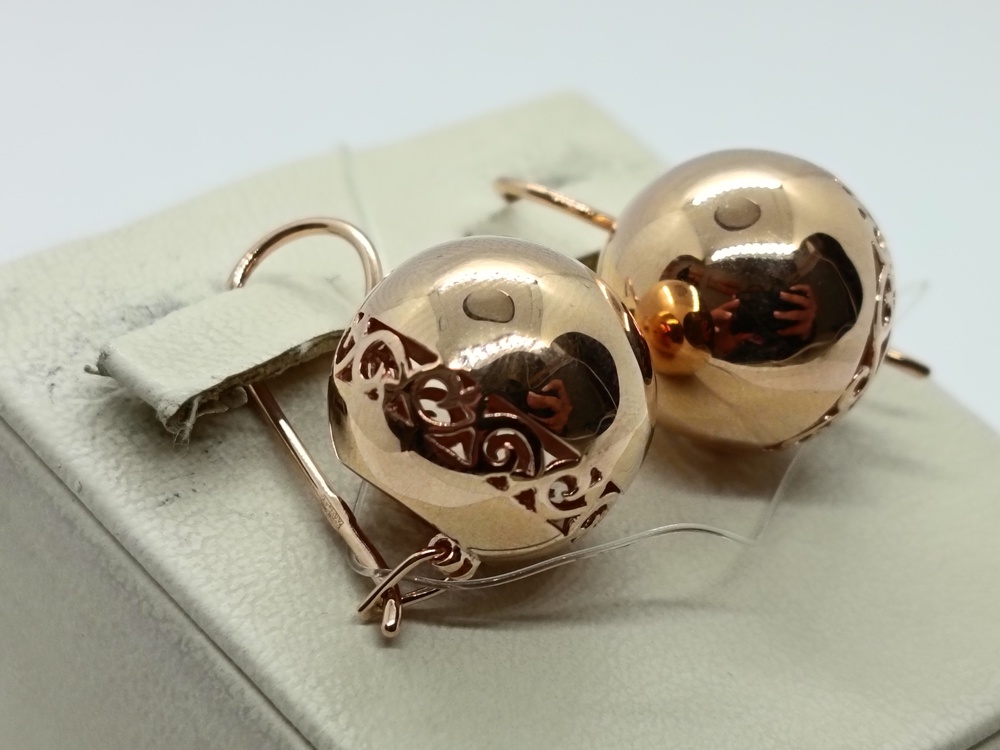 СЕРЬГИ ПЕТЕЛЬКА без камня (Au 585)