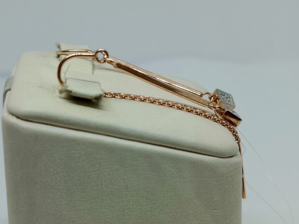 СЕРЬГИ ПРОДЕВКИ с камнями (Au 585)