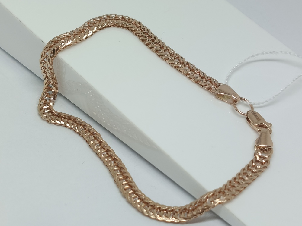 БРАСЛЕТ ПУСТОТЕЛЫЙ Ромб (Au 585)