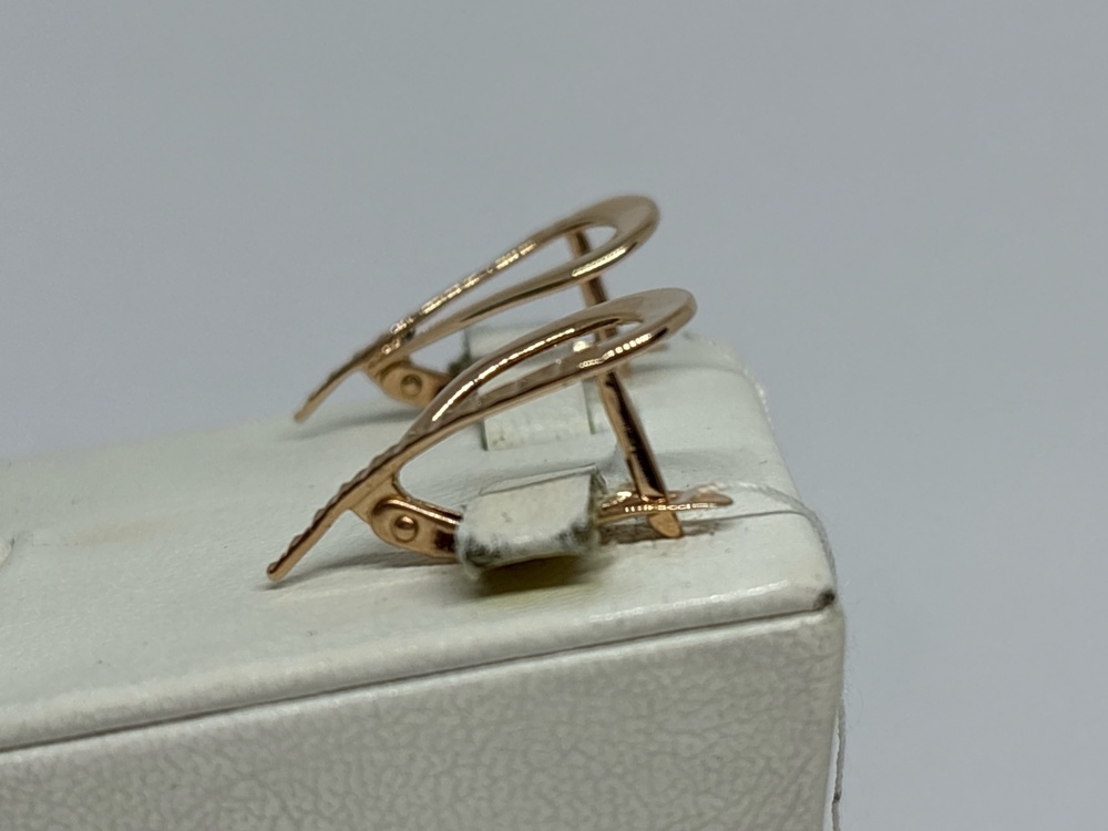 СБКМ585 СЕРЬГИ БЕЗ КАМНЯ (Au 585)