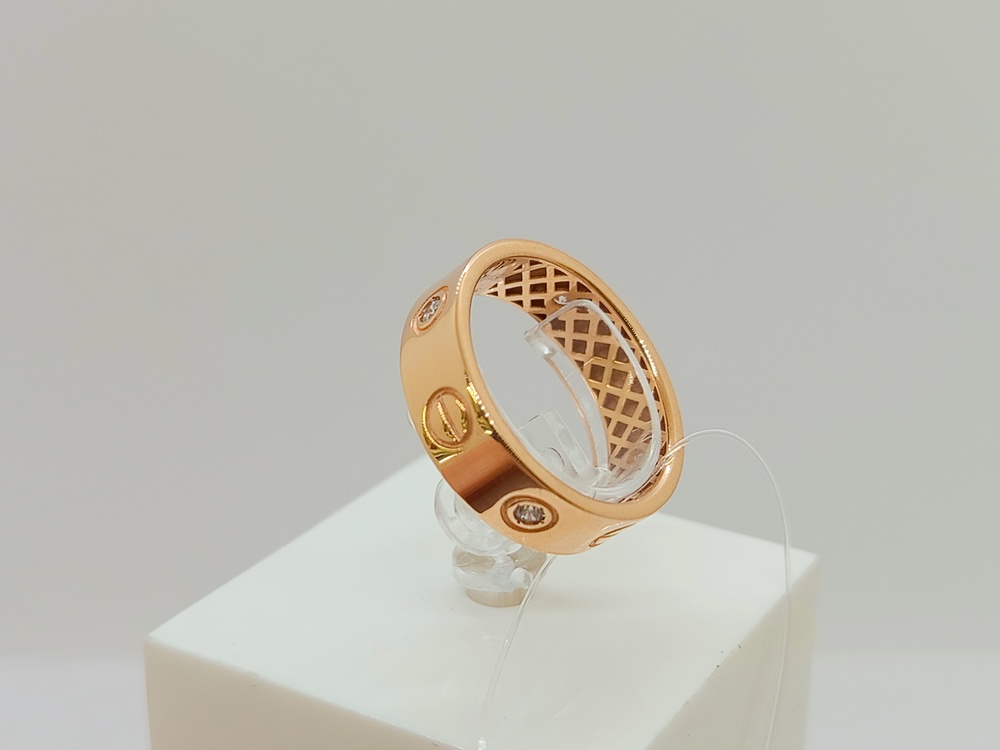 КОЛЬЦО С КАМНЯМИ (Au 585)