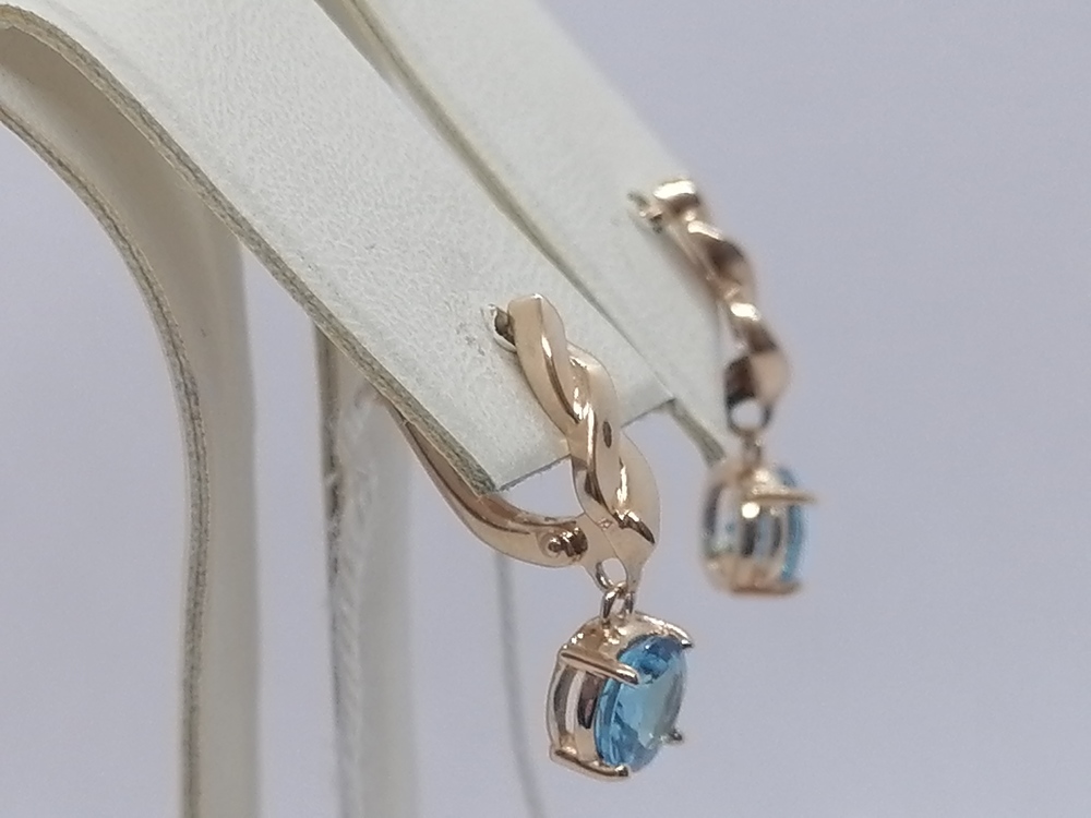 СЕРЬГИ С КАМНЕМ (Au 585)