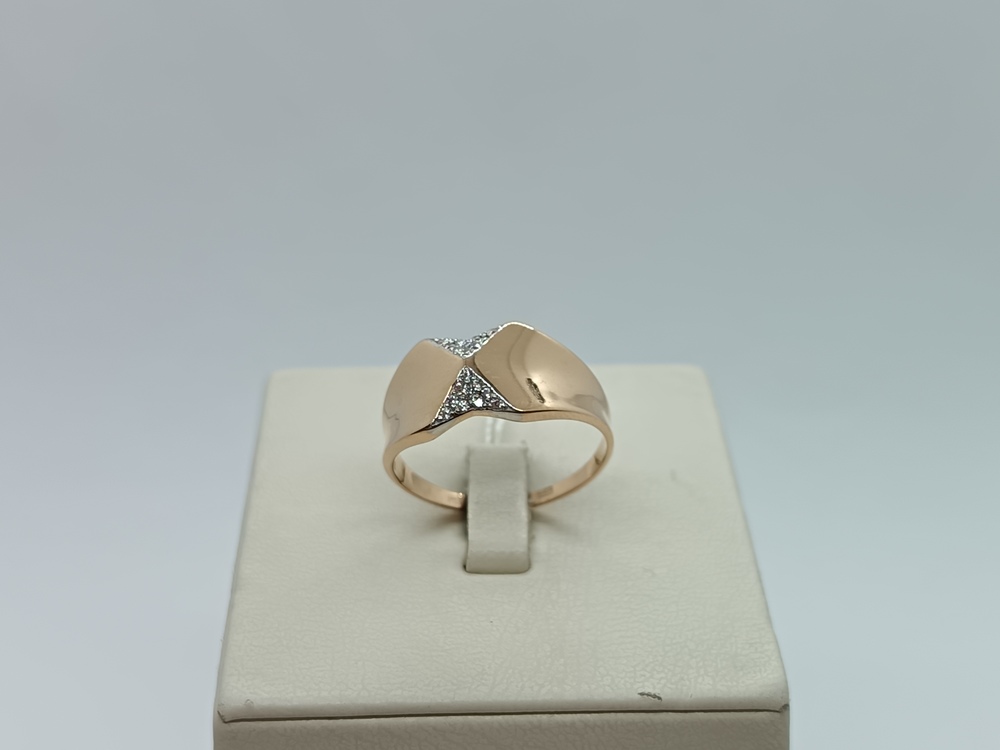 КОЛЬЦО С КАМНЯМИ (Au 585)