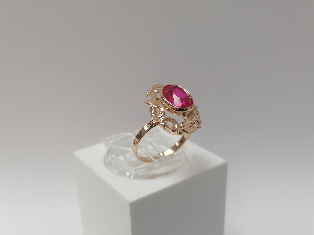 КОЛКМ583 КОЛЬЦО С КАМНЕМ (Au 583)