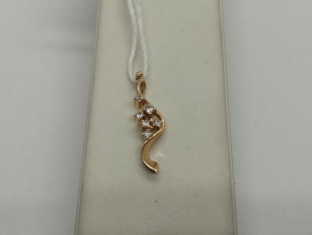 ПОДКМИ585 ПОДВЕСКА С КАМНЯМИ (Au 585)