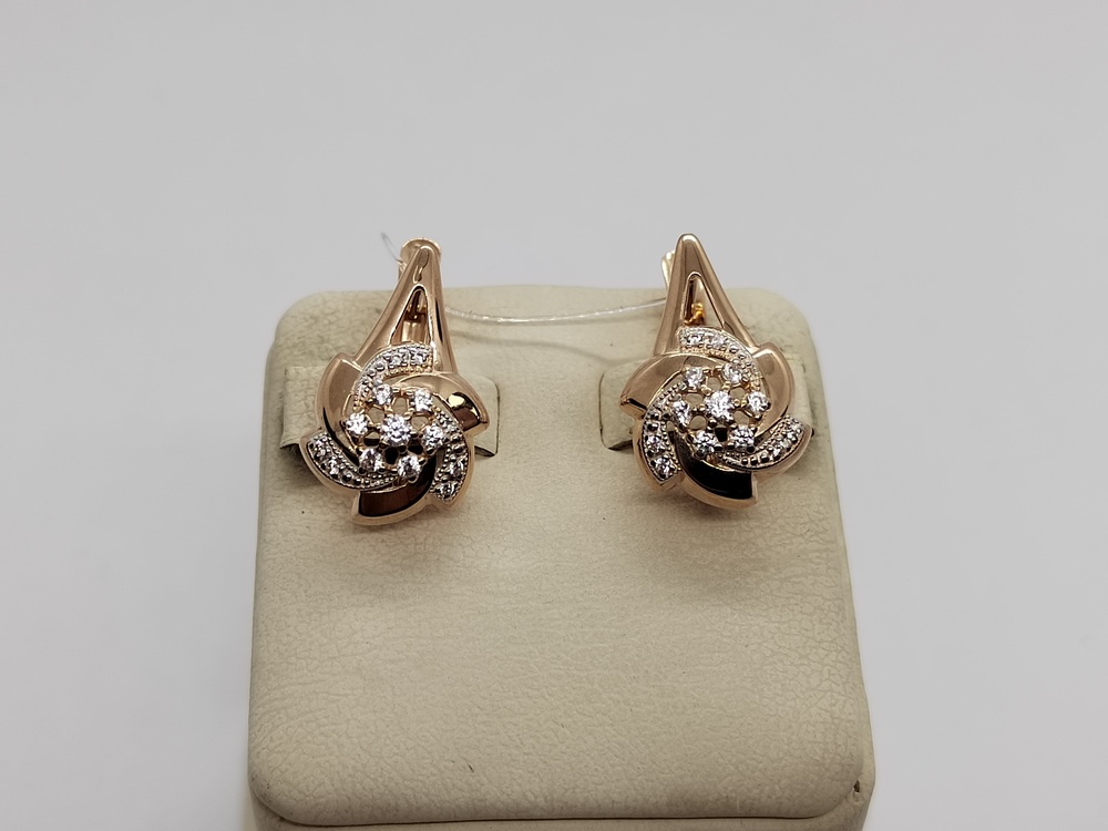 СЕРЬГИ С КАМНЯМИ (Au 585)