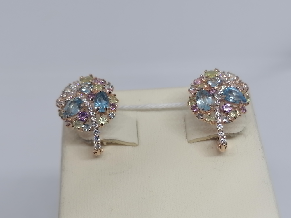 СЕРЬГИ С КАМНЯМИ (Au 585)