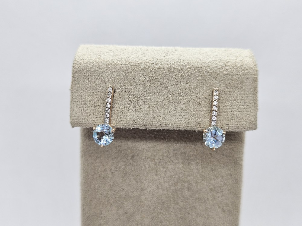 СКМИ585 СЕРЬГИ С КАМНЯМИ (Au 585)