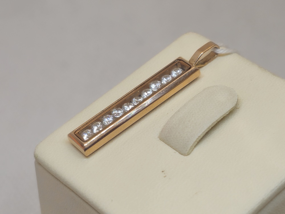 ПОДКМИ585 ПОДВЕСКА С КАМНЯМИ (Au 585)