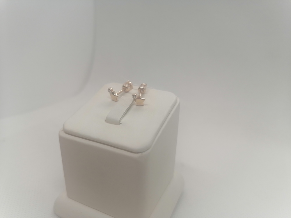 04-62-0179-00 СЕРЬГИ ПУСЕТЫ с камнем (Au 585)