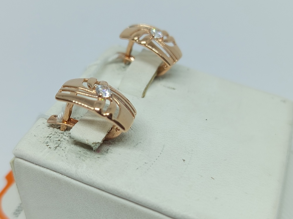 СЕРЬГИ С КАМНЕМ (Au 585)