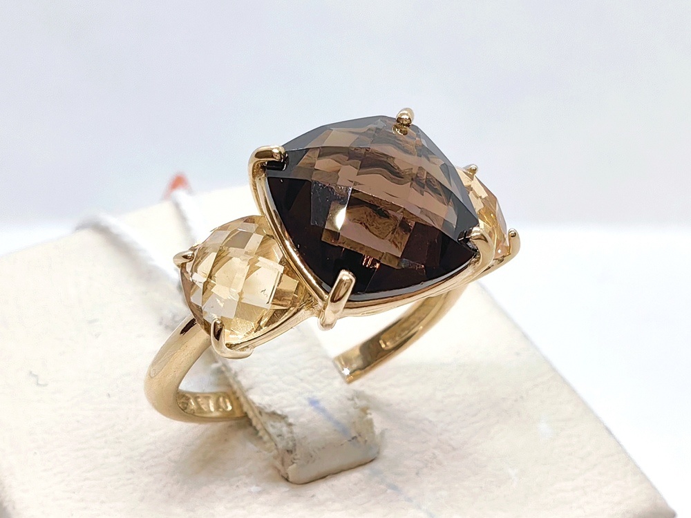 КОЛЬЦО С КАМНЯМИ (Au 585)