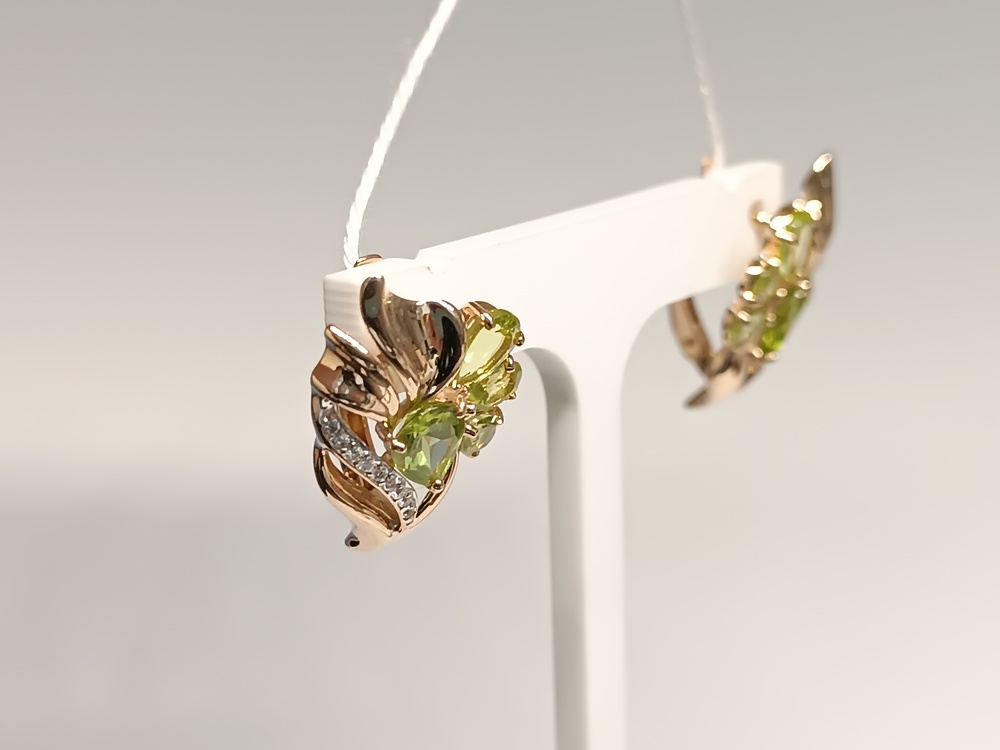 СКМИ585 СЕРЬГИ С КАМНЯМИ (Au 585)