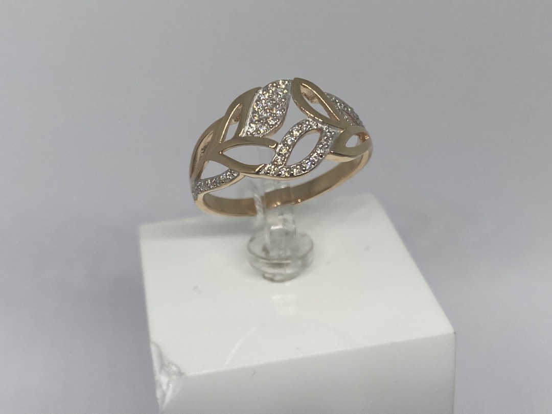 КОЛЬЦО С КАМНЯМИ (Au 585)