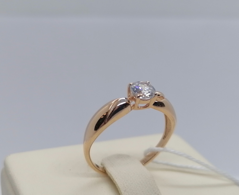 КОЛКМ585 КОЛЬЦО С КАМНЕМ (Au 585)