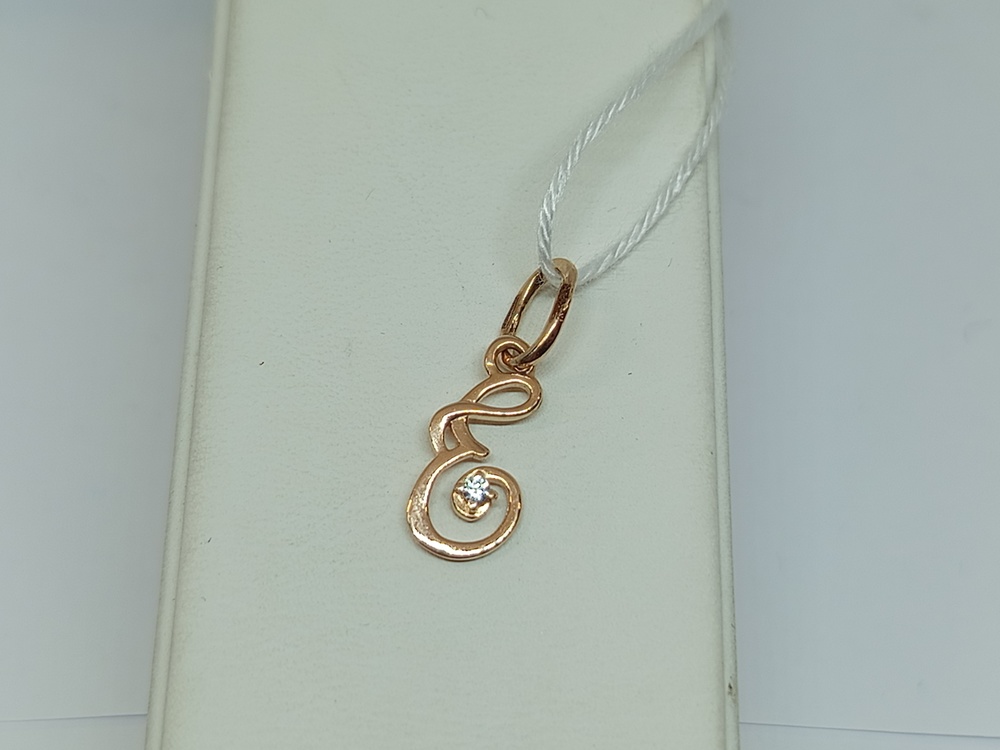 ПОДВЕСКА БУКВА Е Au 585