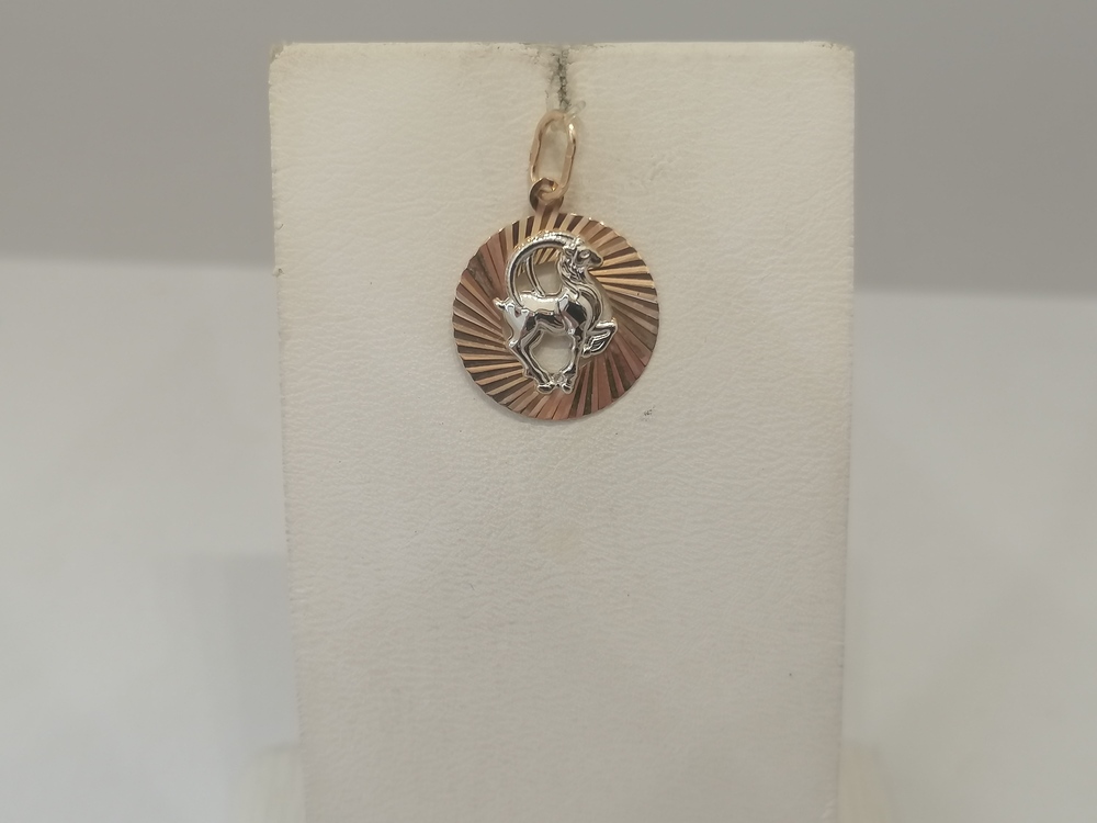 031374 ПОДВЕСКА Знак зодиака КОЗЕРОГ (Au 585)