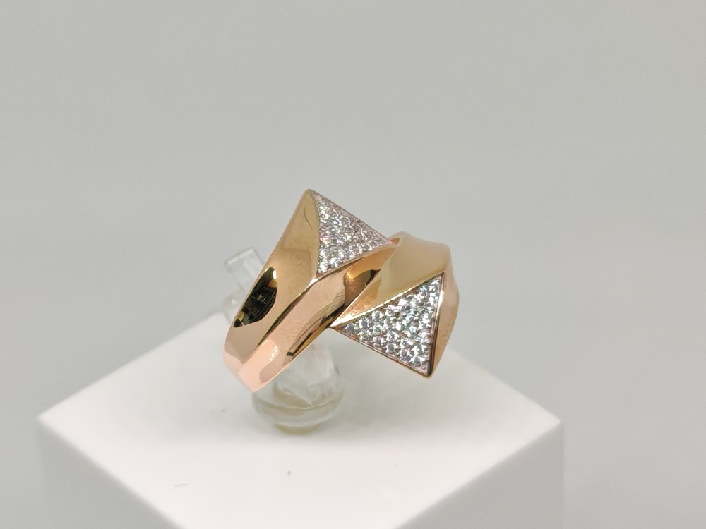 КОЛЬЦО С КАМНЯМИ (Au 585)